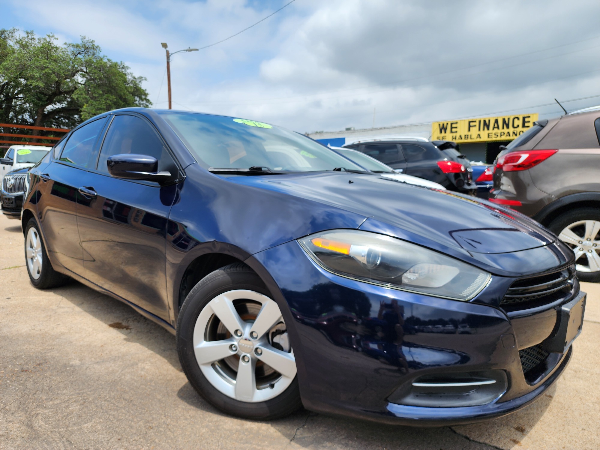 2015 BLUE /BLACK Dodge Dart SXT (1C3CDFBB7FD) with an 2.4L L4 DOHC 16V engine, AUTO transmission, located at 2660 S.Garland Avenue	, Garland, TX, 75041, (469) 298-3118, 32.885387, -96.656776 - Photo #0
